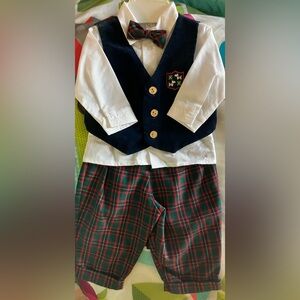 Plaid Vest and Shirt Set